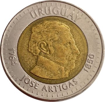 10 песо 2000 Уругвай