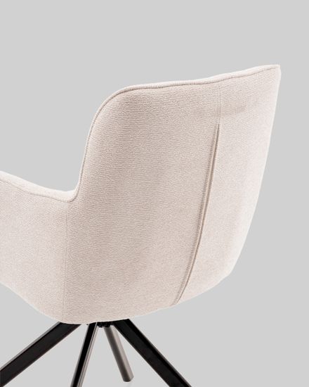 Стул обеденный Edme крутящийся, кремовый