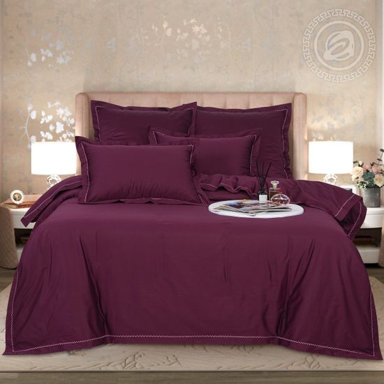 Евро комплект постельного белья Рубин Мако-сатин