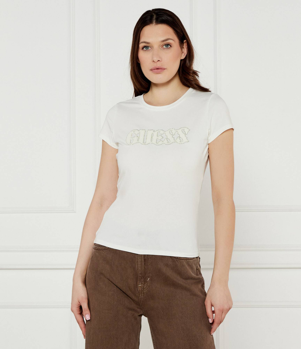 Футболка PONY HAIR GUESS - экрю(W5GI42 J1314)