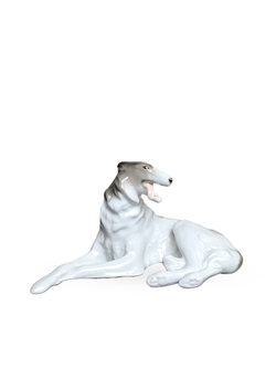 Фарфоровая статуэтка "Собака Борзая", ЛФЗ, СССР, 1950 - 1970 гг.
