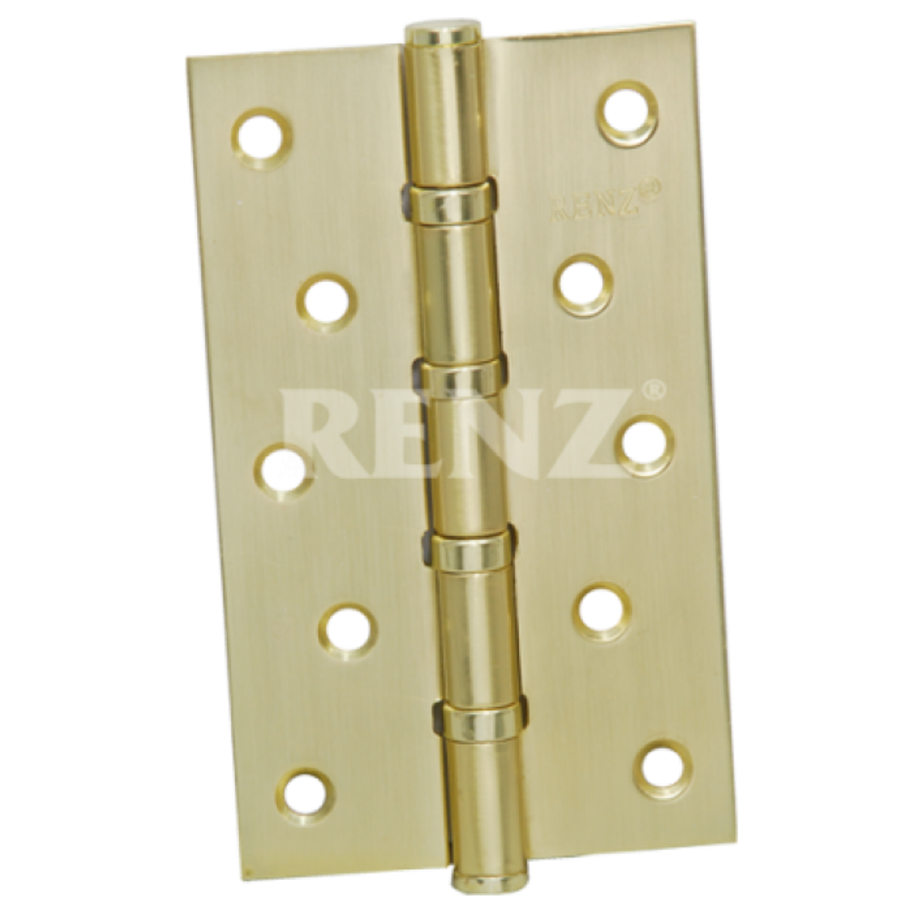 [ТОВАРА НЕТ В НАЛИЧИИ] Петля врезная Ренц 125х75х2,5 - 4BB FH PB, цвет латунь блестящая (гарантия - 12 месяцев)