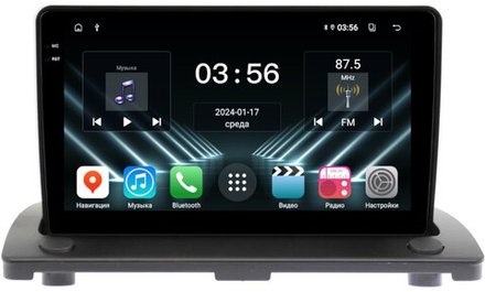 Магнитола для Volvo XC90 2002-2014 (рамка наверх) - FarCar DX173M монитор 9.5" IPS на Android 13, 4+64Гб, CarPlay