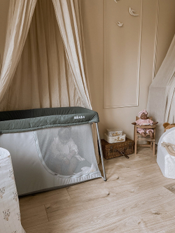 Детская люлька-кроватка-манеж Beaba Lit Parapluie 3 в 1 946001 MINERAL GRIS