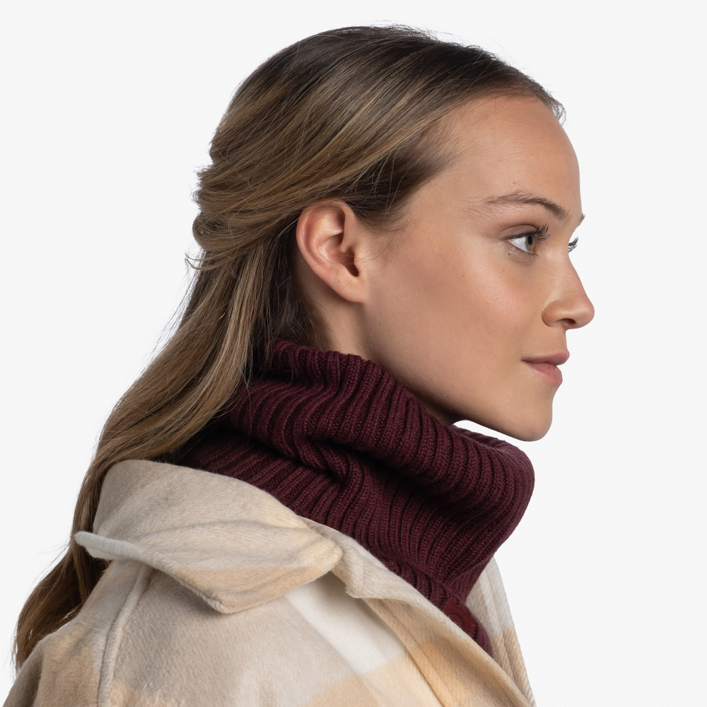 Модный шарф-труба Buff Neckwarmer Knitted Comfort Norval Maroon