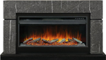 Каминокомплект Lindos 42 SFT - Серый мрамор (Ширина 1470мм) с очагом Vision 42 LOG LED