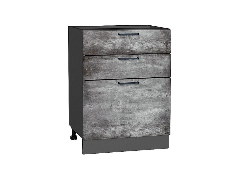 Шкаф нижний с 3-мя ящиками Флэт