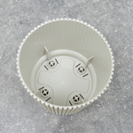 Кашпо Стрип 0,6л d11см с подставкой, кремовый