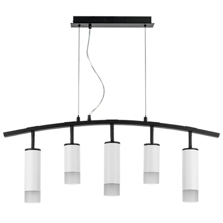 LR7353628631 Люстра RULLO 5х50W GU10 ЧЕРНЫЙ/БЕЛЫЙ (571735+214436-2+214486-3+202431-5)