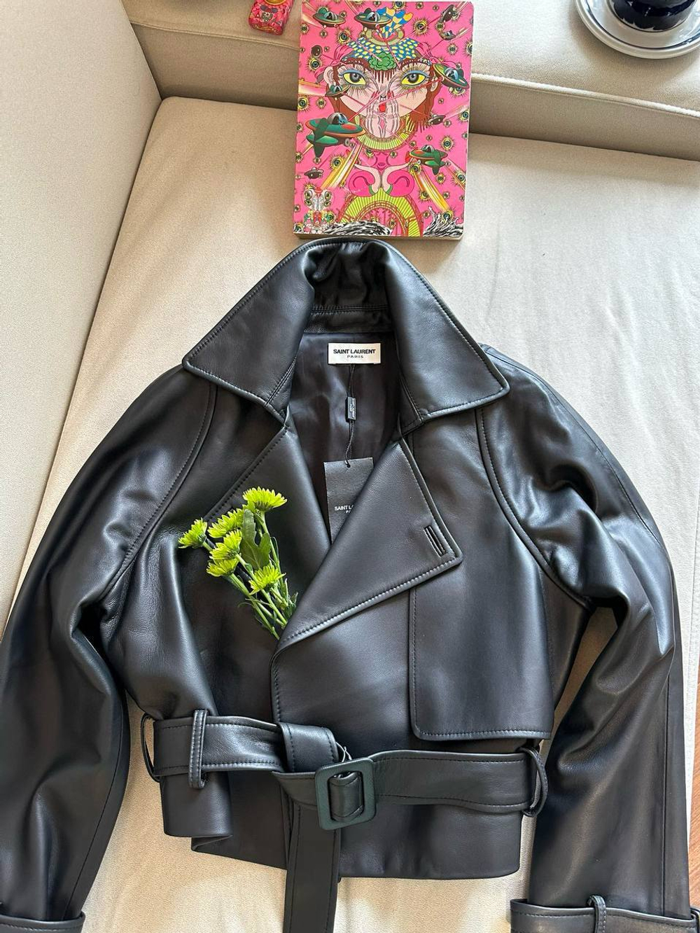 Кожаная куртка Yves Saint Laurent