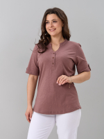 Блузка БЛ-122/фламли-кофе