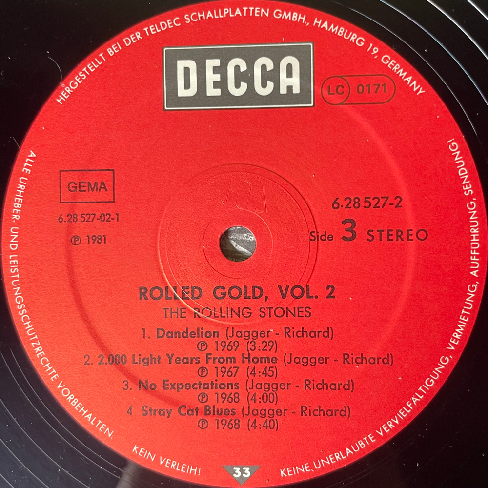 The Rolling Stones ‎– Rolled Gold, Vol. 2 - The Best Of The Rolling Stones 2LP (Германия 1981г.)