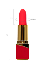 Минивибратор Flovetta помада красный 9 см