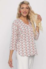 Блуза Статица (бело-красная) Б13775-16М LT Collection