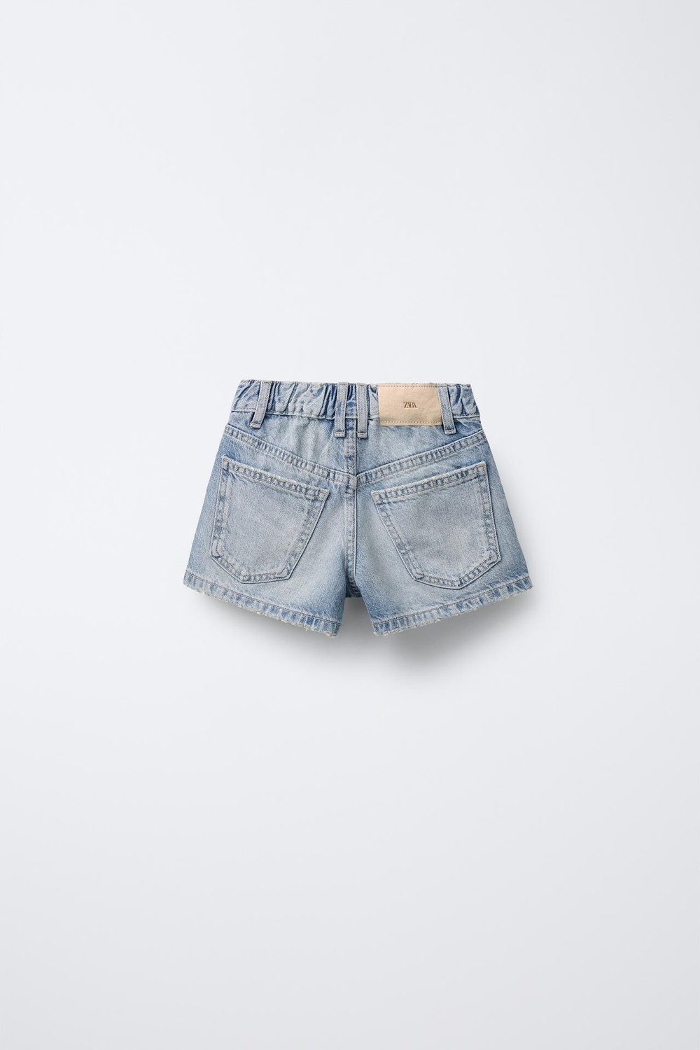 ZARA ДЖИНСОВЫЕ ШОРТЫ СО СТРАЗАМИ, ГОЛУБОЙ