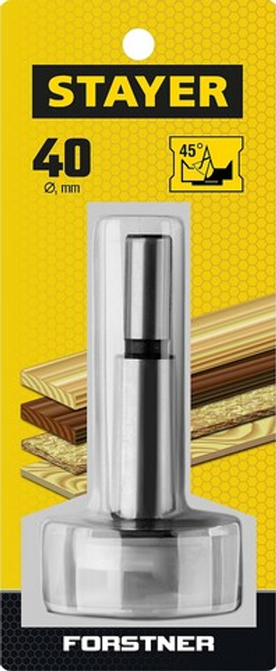STAYER Forstner, 40 мм, ДСП, cверло Форстнера по дереву (29985-40)