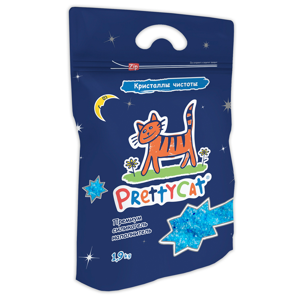 Наполнитель PrettyCat силикагелевый Кристаллы Чистоты 1,9 кг