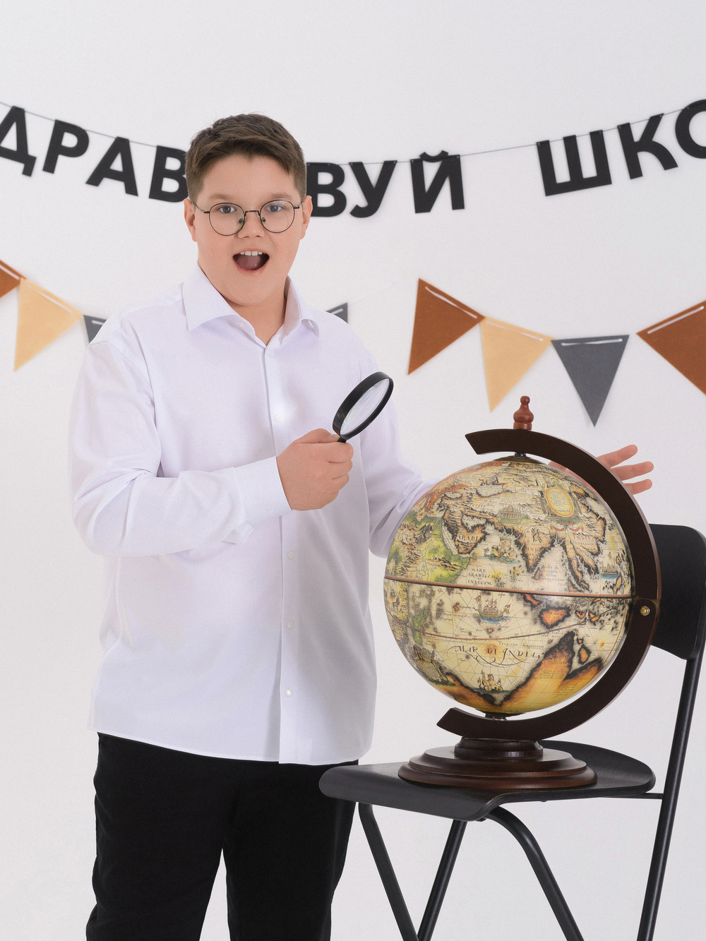 Сорочка детская VESTER длинный рукав, цвет белый, хлопок/пэ 32314 17