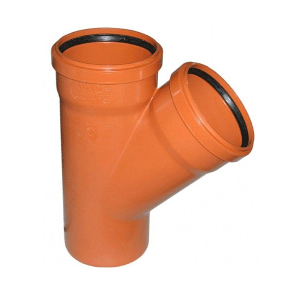 Тройник ПП (полипропилен) для наружной канализации 45 гр. Дн 160-160, Valfex