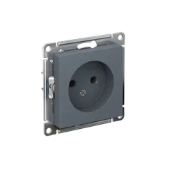 Розетка 1-м СП AtlasDesign 16А IP20 без заземл. без защ. шторок механизм грифель SE ATN000741