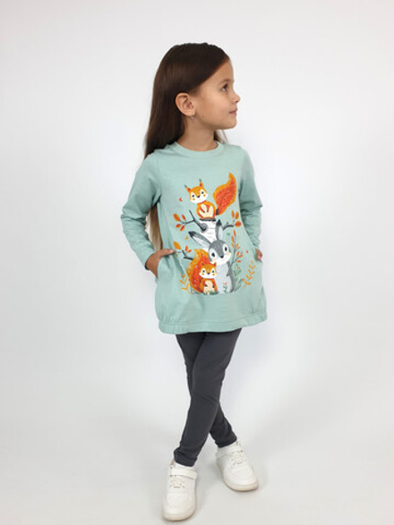 022-01-6 Комплект для девочки (джемпер+ лосины)