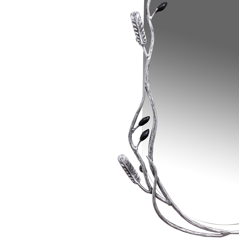 Настенное зеркало Oliva Branch (Олива Бранч) Айс Античное серебро