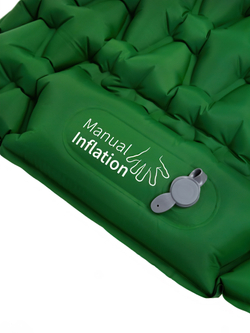 Коврик надувной односпальный Naturehike FC-12 с подушкой-насосом, зеленый (CNK2300DZ0001)