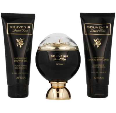 Afnan Souvenir Desert Rose EDP 100 ml + SG 100 ml + BL 100 ml
