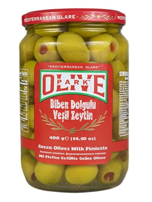 Оливки AgaOglu Olivepark фаршированные перцем 720 г