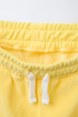 ZARA ШОРТЫ ИЗ МАХРОВОЙ ТКАНИ, ЖЕЛТЫЙ