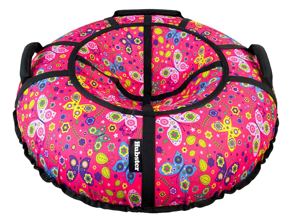 Тюбинг Hubster Люкс Pro S Бабочки розовые