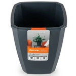 Кашпо квадратное с дренажной вставкой Лаунж 4л,8л чернильно-серое С372ЧСЕР