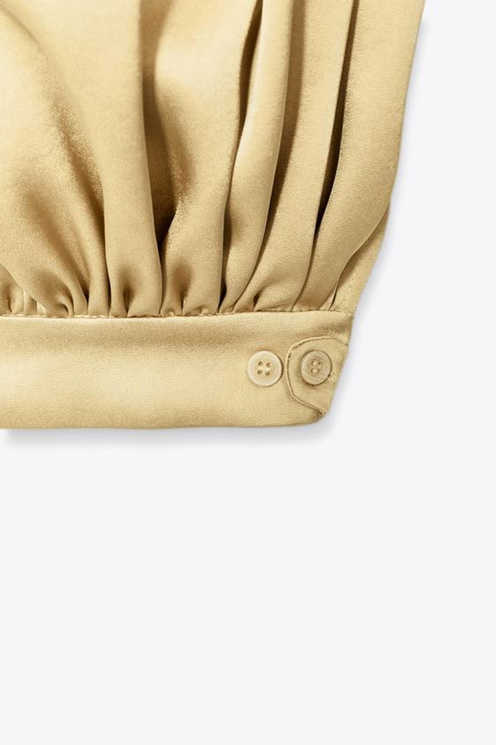 ZARA АТЛАСНЫЕ БРЮКИ-БАГГИ — ZW COLLECTION, ЗОЛОТИСТЫЙ