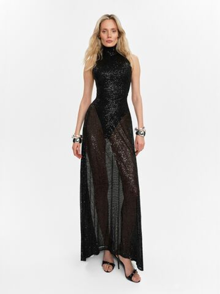 ”Naked dress” Платье с боди из прозрачных пайеток