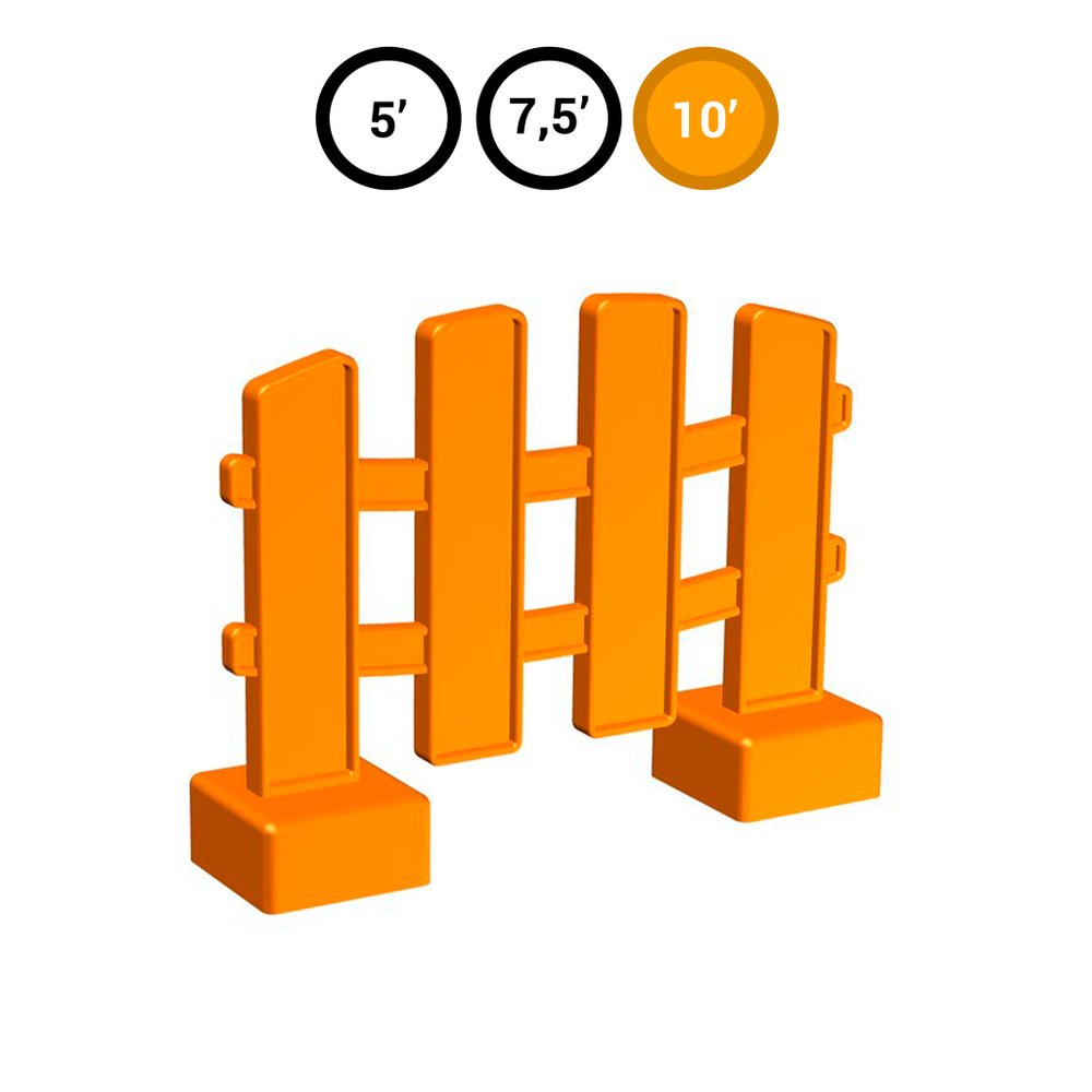 Элемент заборчика оранжевый для конструктора