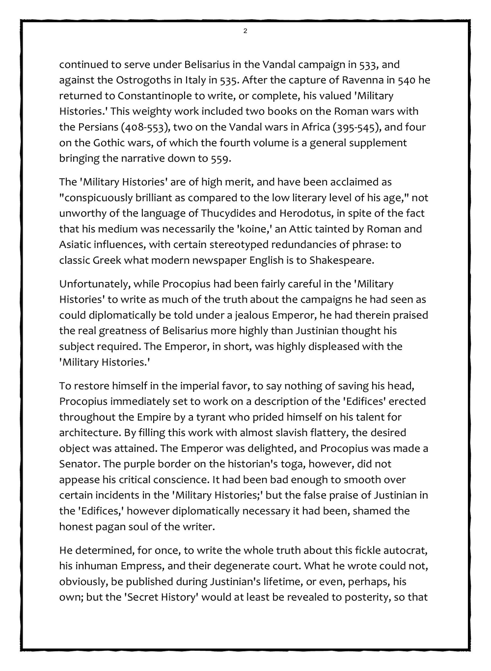 The Secret History of Procopius | Procopius