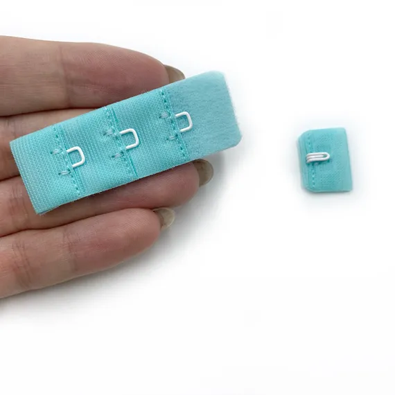 Застежка с крючками ментол 1 ряд, 19*55 мм