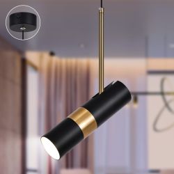 Светильник подвесной ЭРА PL33 BK/GD под лампу MR16 GU10 черный/золото