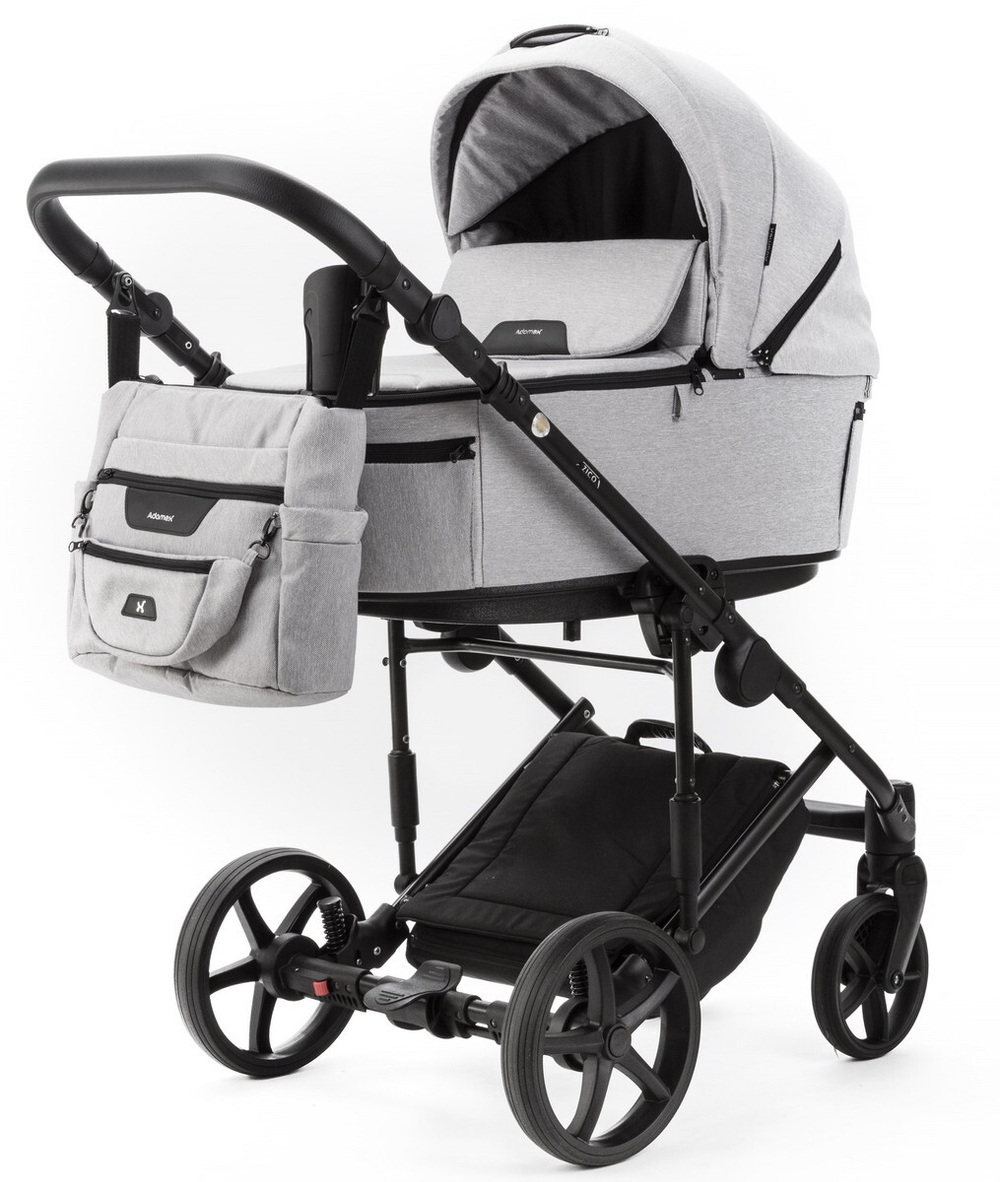 Детская коляска Adamex Zico New 2 в 1 ZN-TK01 TIP (СВЕТЛО-СЕРЫЙ)