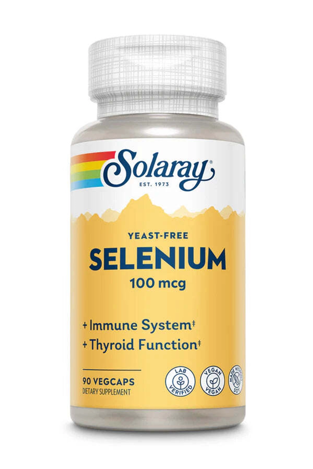 Selenium 100мкг Yeast-Free 90 капсул Solaray