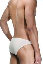 Бежевые мужские трусы-слипы (Размер: L) (Цвет: бежевый)