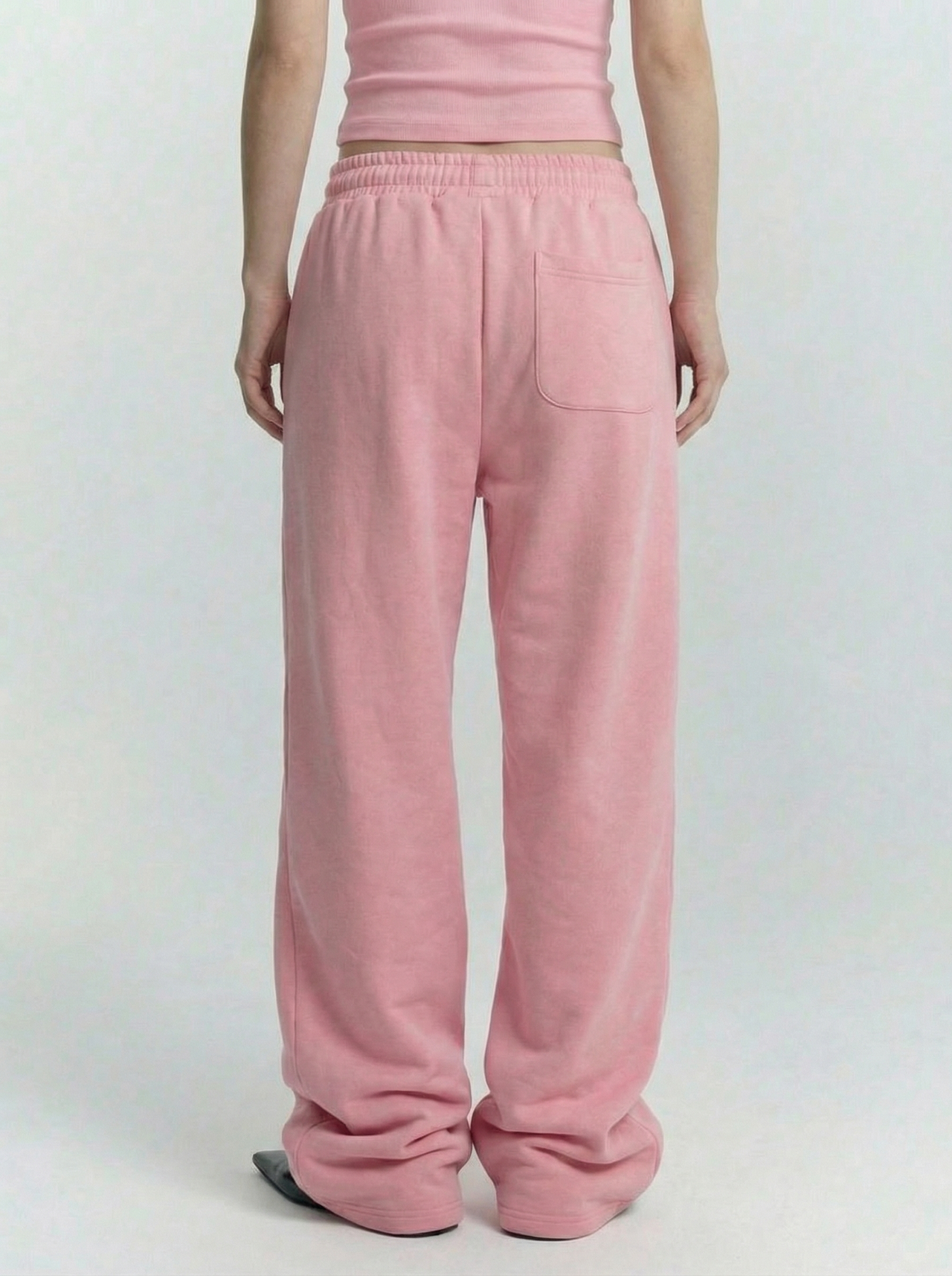 Брюки багги из футера