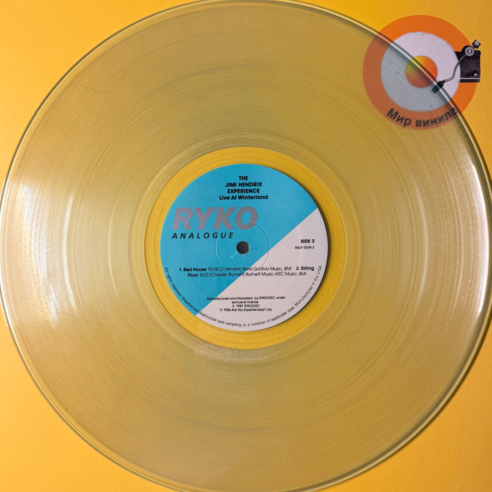 The Jimi Hendrix Experience ‎– Live At Winterland 2LP (США 1987г.) Clear