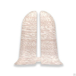 Заглушки (пара) к плинтусу "Идеал-М" Ясень светлый