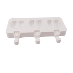 Форма силиконовая  «Эскимо Алмазные сердечки», 3 ячейки