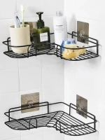 Угловой органайзер для ванной без сверления настенная полка