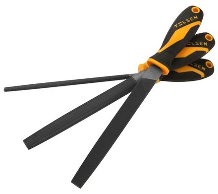 Цена на TOLSEN (TT32033) Набор напильников "GRIPro", 200 мм, 3 предмета