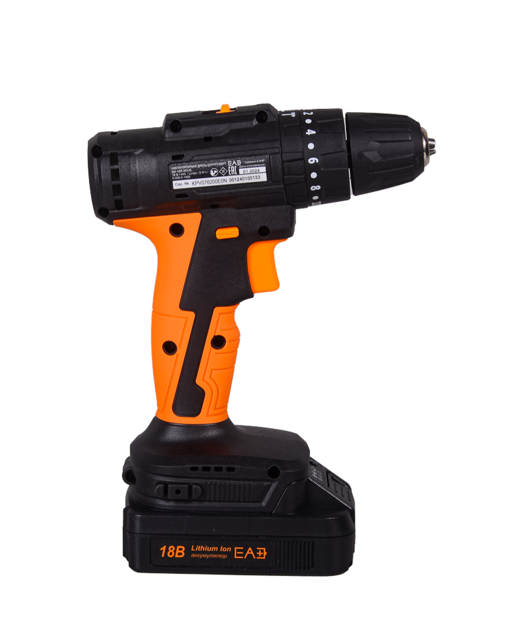 Дрель-шуруповерт Вихрь ДА-18Л-2КУ/Б (2,0 А/ч) (бесщеточный двигатель)