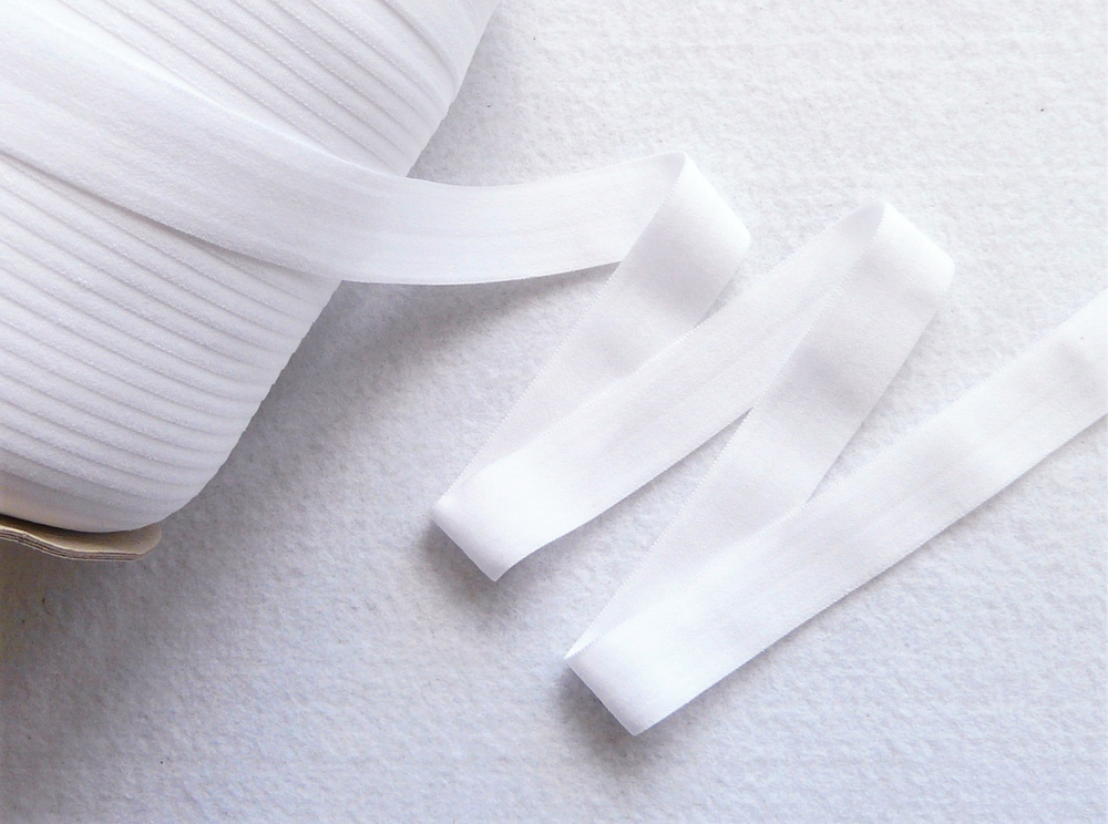 Бейка трикотажная (эластичная, 2,0см). Цвет- Белая