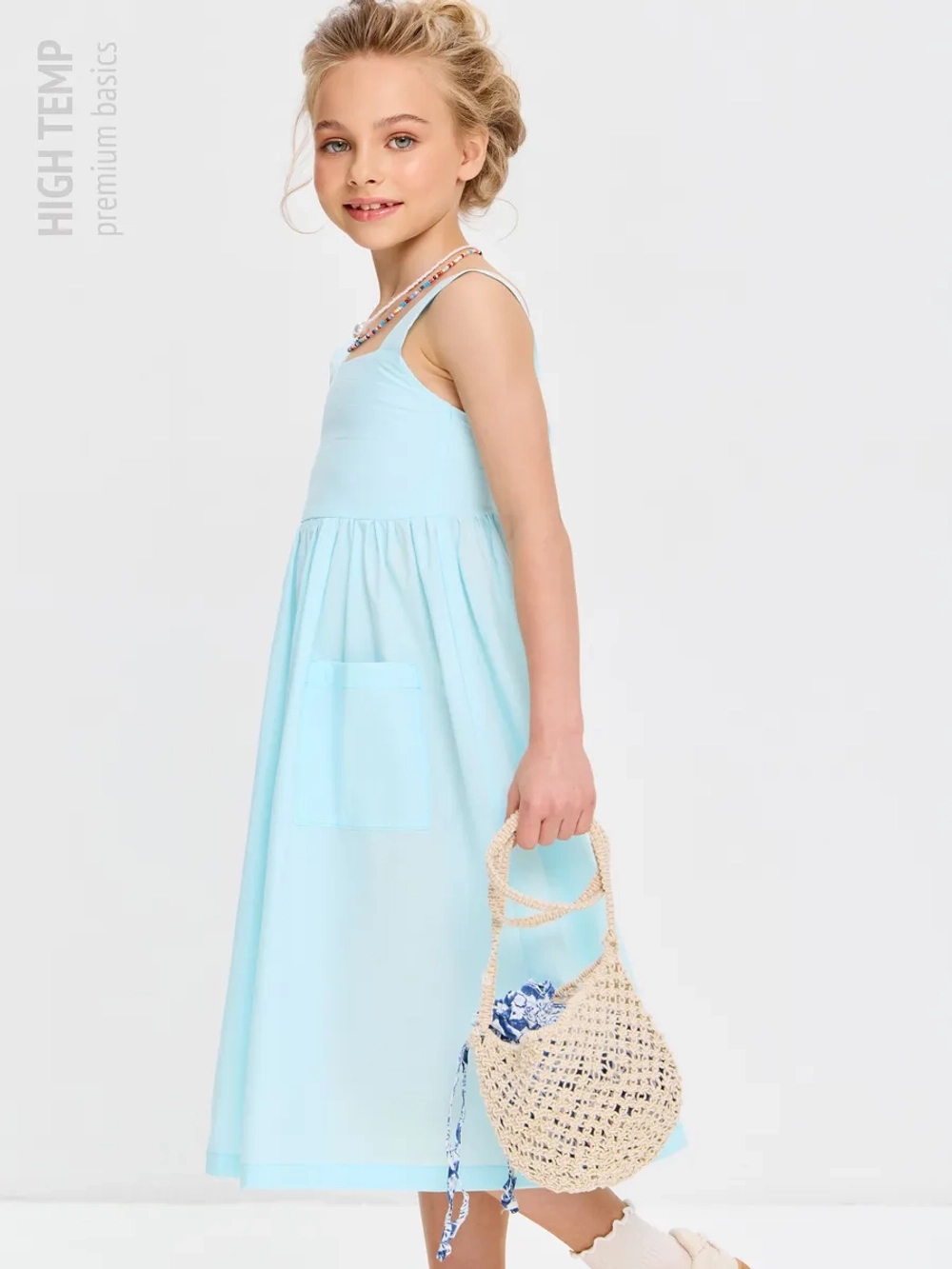 Сарафан из хлопка с бантом на спинке